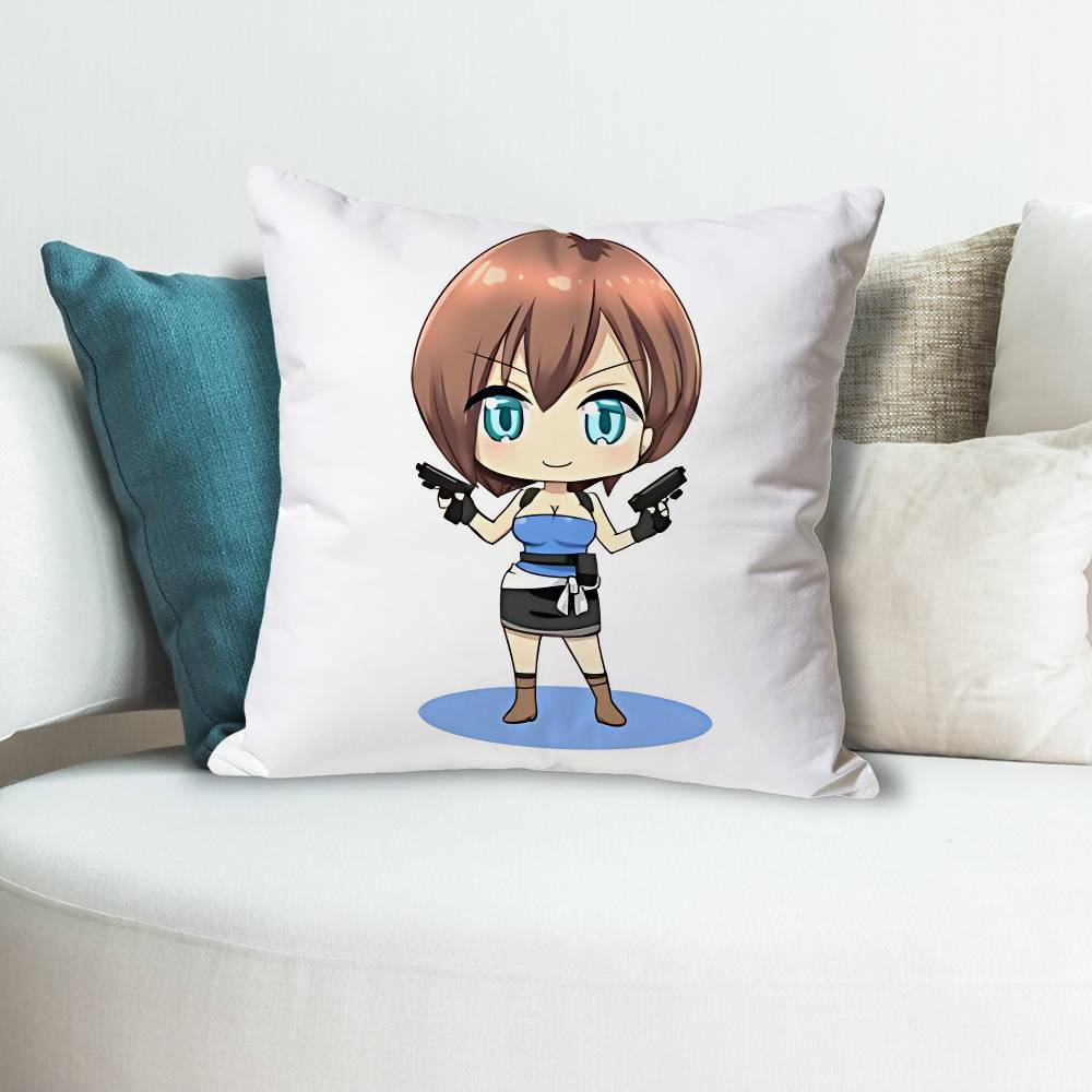 Jill Valentine R-Resident E-Evil Throw Pillow Case Decoration Bed Custom Square Pillowcase Pad Cover
