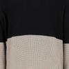 Emporio Armani FW23 Color Block Crew Neck Ribbed Knit Casual Sweater Men Sweater Black Brown 6R1MX2-1MAXZ-F010