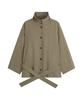 SIYAZU Siot4202 Oversized High-Neck Belted Jacket_Dust Brown
