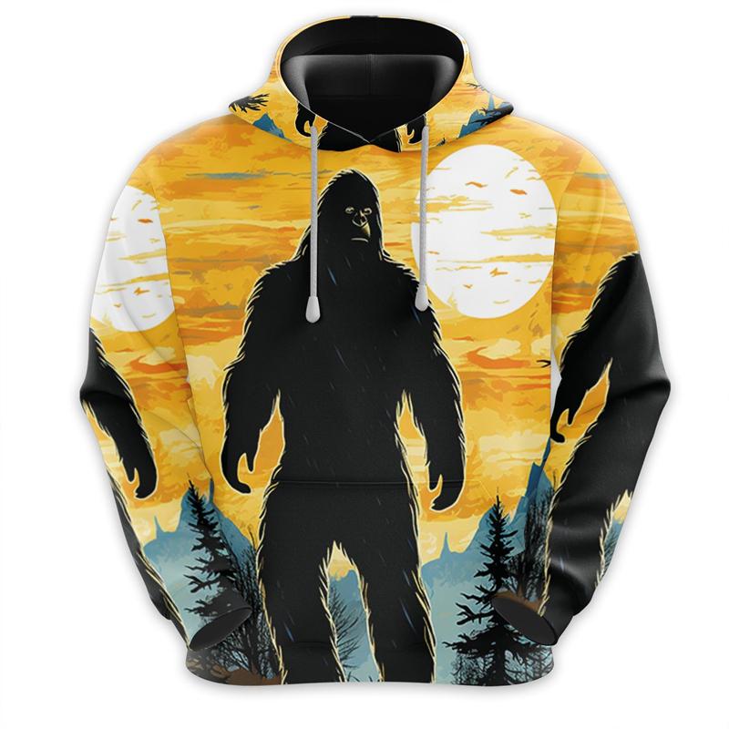 Bigfoot Love Graphic Sweatshirts Harajuku Fashion Sasquatch Hoodies For Men Clothes Big Foot Women Tracksuit Y2k Boy Pullovers