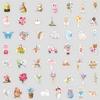 50 New Easter Graffiti Stickers Creative Easter Stickers Water Cup Mobile Phone Waterproof Decorative Stickers