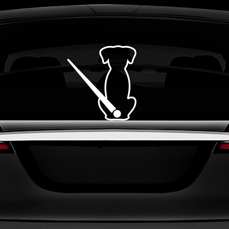 Dog Wiper Sticker for Cars, Waterproof Vinyl Cute Dog Waving Tail Rear Window Windshield Sticker Decal, Funny Lovely Animal Rear Wiper Decoration