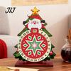 Gemstone Painting Decoration Christmas DIY Rhinestone Countdown Calendar, 25 Days Rotating Creative Gift Tree Advent Wooden Tabletop Ornament
