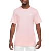 Nike T Shirts Men's Pink Crew Neck Moderate Straight Fit AR4999-686