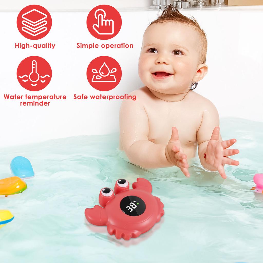Baby Bath Temperature Meter Crab Little Yellow Duck Thermometer Baby Bathtub Shower Water Thermometer Baby Safe Floating Digital
