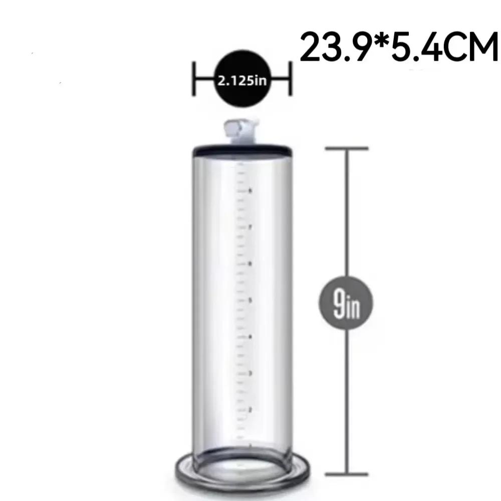 Acrylic Penis Pump Accessories Vacuum Penis Enlargement Device Masturbation Vacuum Pump Flange Pump Penis Cylinder Set Sex Toys