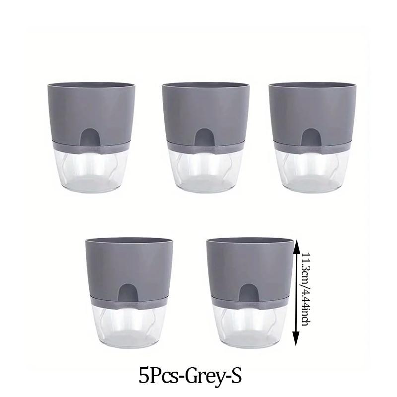 

5Pcs Self Absorbing Transparent Flowerpot,Inner Air Hole, Prevention of Plant Root,Office, Hotel, Home Decor