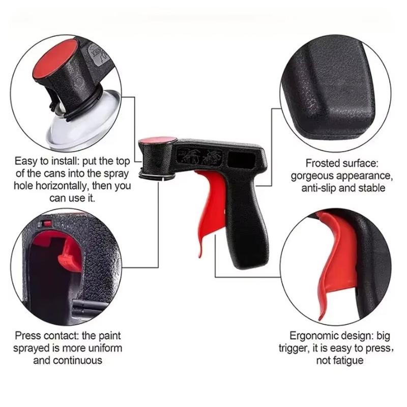 General reusable spray gun nozzle, 1 portable spray handle, automatic spray painting device for applying car color film