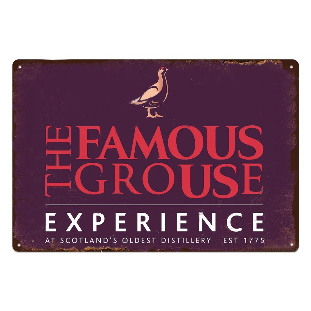 FJ Whisky Affischer Plakett Vintage Metallplåt Dekor Metallskyltar Pin Up-flicka Retro Väggdekoration för Bar Klubb Pub