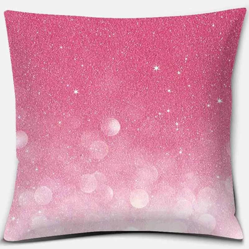 Taie d'oreiller carrée imprimée rose, housse de coussin de canapé, décoration de la maison, voiture