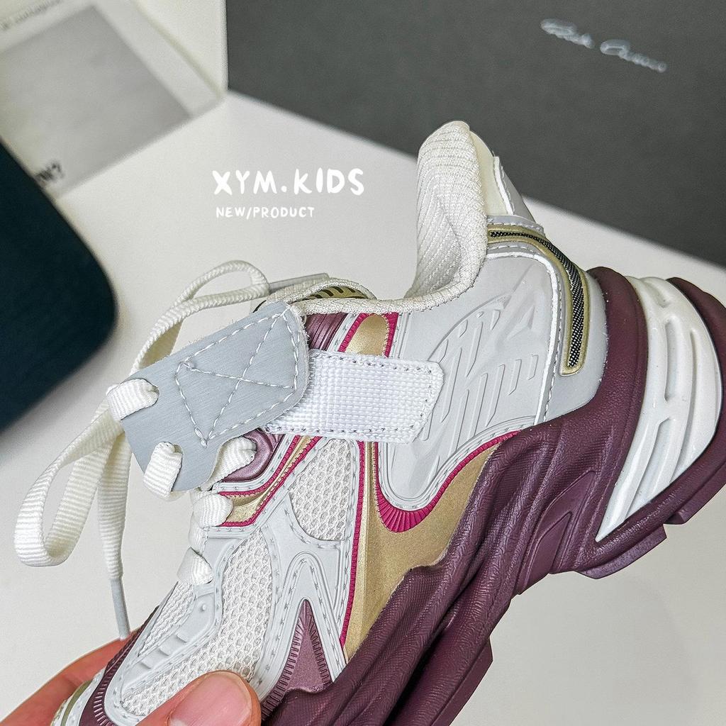 Spring 2026 Girls' Fashionable Lace Bow Trainer Shoes with Double Shoelaces