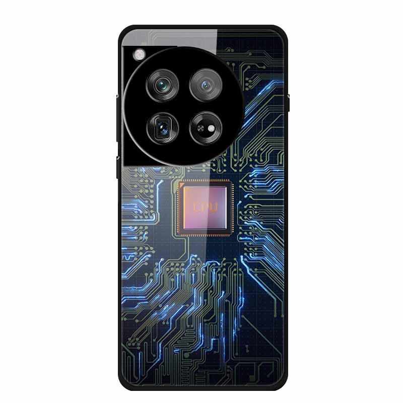 Personalized Seven-Colored Tempered Glass Phone Case for OnePlus 12 - Unisex