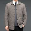 Men's Light Cotton Coat, Autumn and Winter Cotton Coat, Warm Middle-aged Business Casual Lapel Daddy Padded Jacket