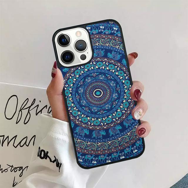Mandala Sun Flower Retro Floral Phone Case Cover For iPhone 17 Air 15 16 14 13 12 Pro Max 11 Pro Max Plus Coque