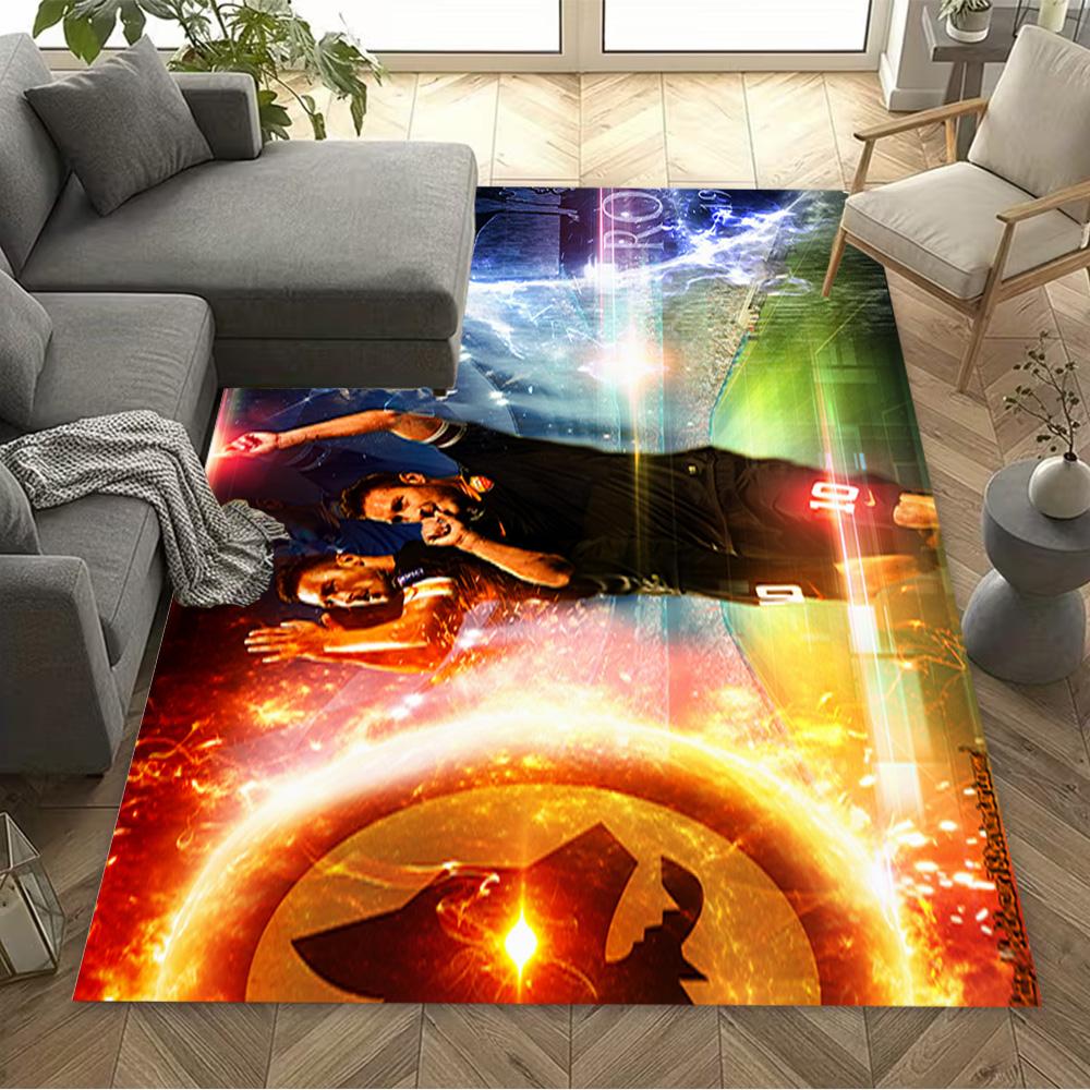 Dynamic Soccer Artwork Carpet Design for Study room Outdoor Game Room Kitchen Anti-slip Rug Anime Office Decor Best for Christmas