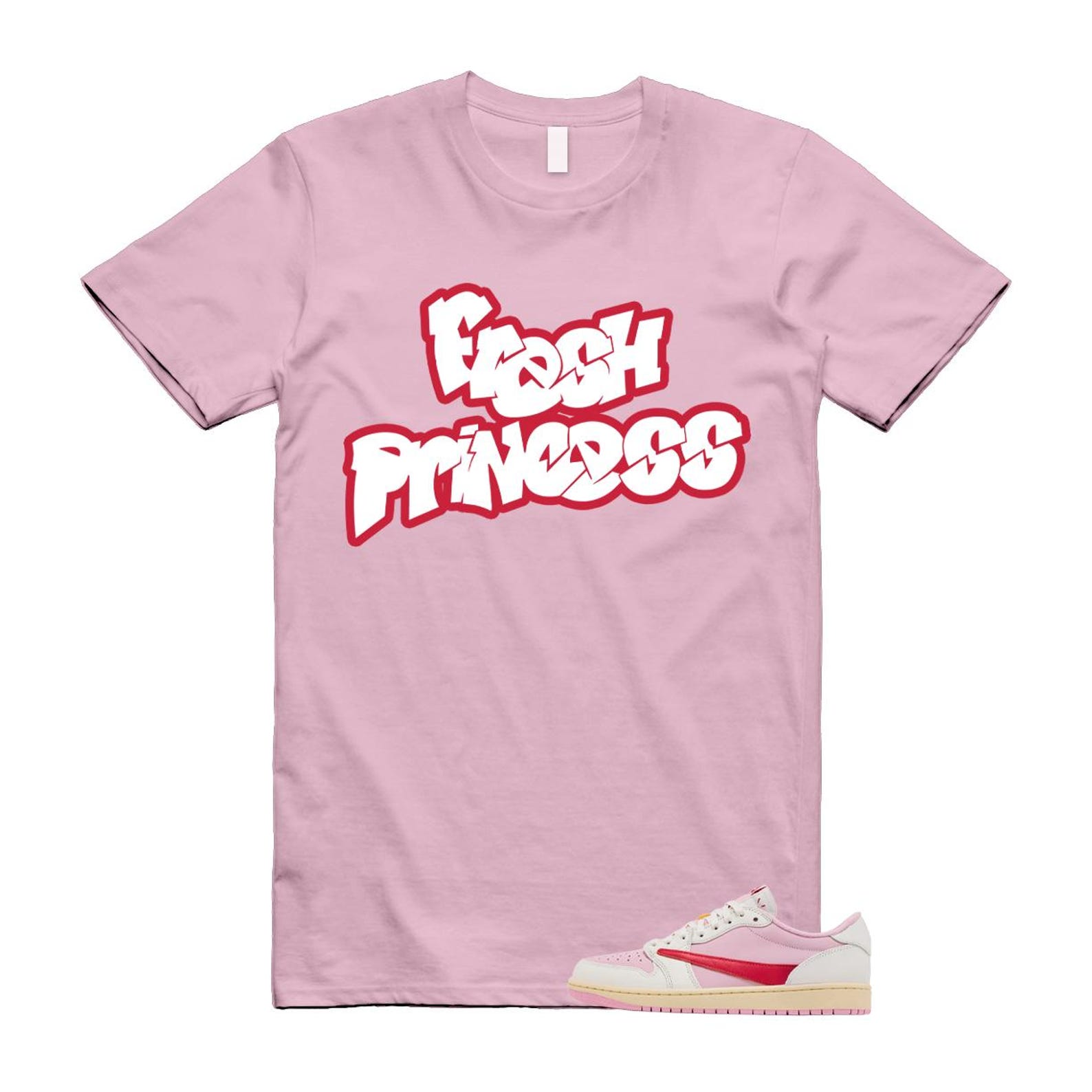 1 Tropical Pink Shy Muslin Travis Sail Retro Low OG SP T Shirt Match FPR 4XL