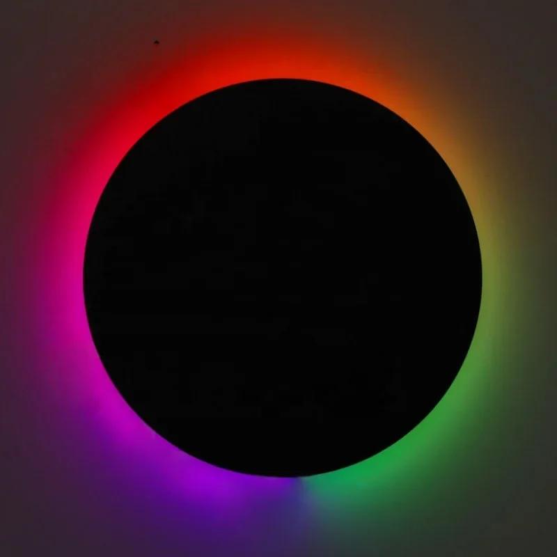 Modern minimalist wall lamp circular LED wall lamp Nordic living room background wall corridor bedroom bedside lighting fixture