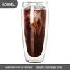 Zhao Ran 650ml doppelwandiger isolierter Glas-Kaffeebecher
