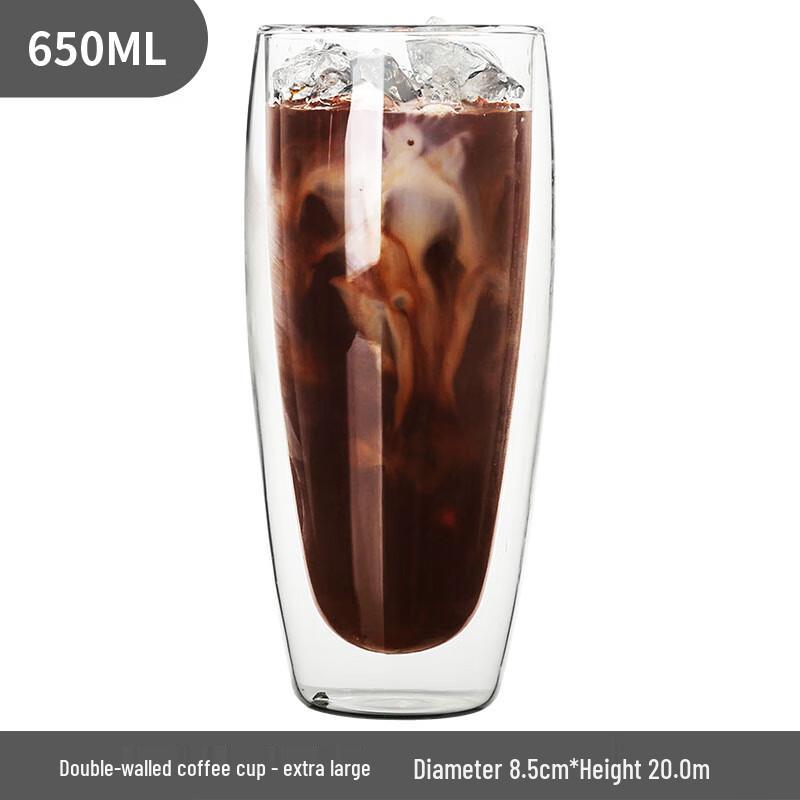 

Zhao Ran 650mL Double Wall Insulated Glass Coffee Mug