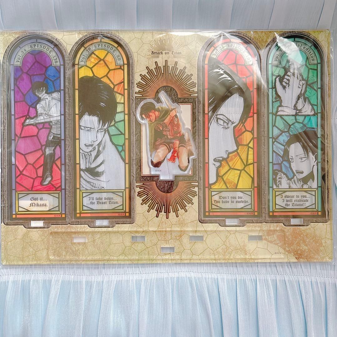 Used Attack on Titan Anique Levi Stained Glass Acrylic Stand