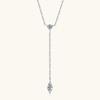 Κολιέ Lariat Moissanite Κοπής Marquise για Γυναίκες Ασήμι 925 Αλυσίδα Y- Μακριά Κρεμαστό Κολιέ Λεπτά Κοσμήματα