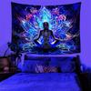 Meditation Zen Tapestry Lotus Pose Starry Sky Bedroom Headboard Backdrop Yoga Spiritual Room Decor