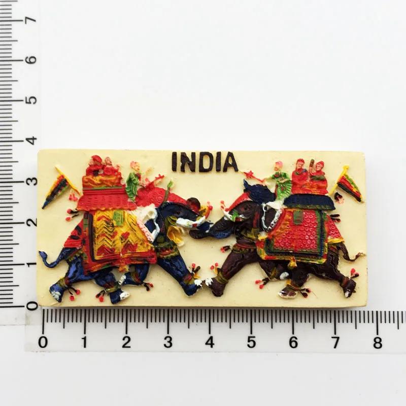 India Travelling Fridge Stickers Creative Tourist Souvenirs Kawaii Fridge Magnets Home Decor Magnetic Stickers for Refrigerator