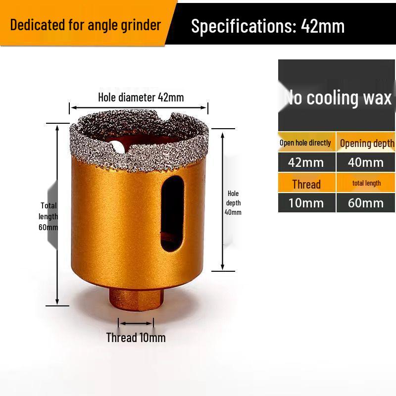 Dual-Purpose Angle Grinder Drill Bit for Porcelain, Granite, and Vitrified Tiles