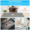 Silicone Sink Pad With Heat-Resistant and Anti Slip Hollow Design Practical Kitchen Multifunctional Desktop Protection Pad