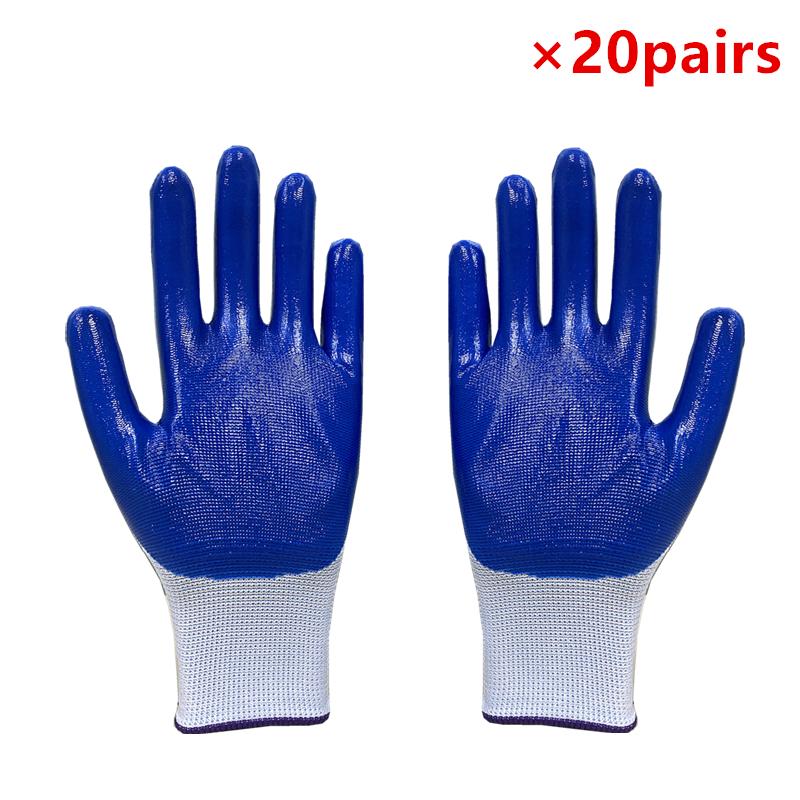 10pc-20pc Safety Work Gloves, Pu Gloves, Special Gloves for Workers, Maintenance Supplies, Labor Nylon Gloves, Car Maintenance G