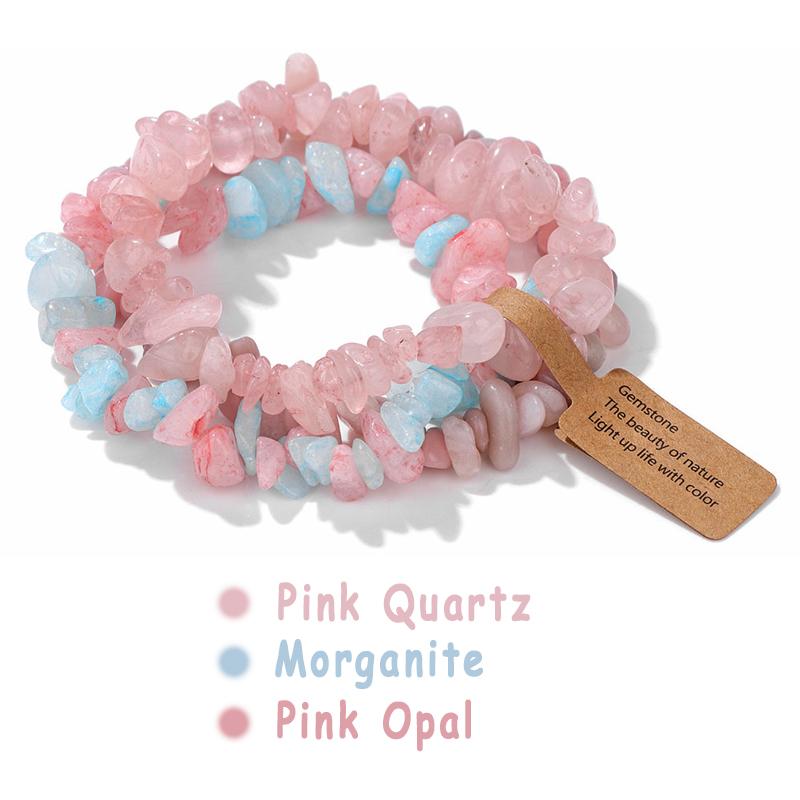 

Браслет из натуральных кристаллов и драгоценных камней 5-8 мм, неправильной формы, из аметистов и аквамарина, браслеты из чипсов, женские и мужские эластичные украшения 19CM