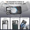 Compatible with Magnetic for iPhone 17/16/15/14/13/12/11 Pro Max Case, Plating Camera Protection, Scratch-Resistant Crystal Back