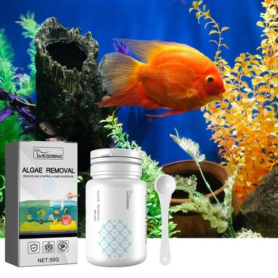 Algae and Moss Remover Aquarium Cleaning and Algae Removal Agent, Fish Tank Moss Remover, Green Water Remover, Algae Remover