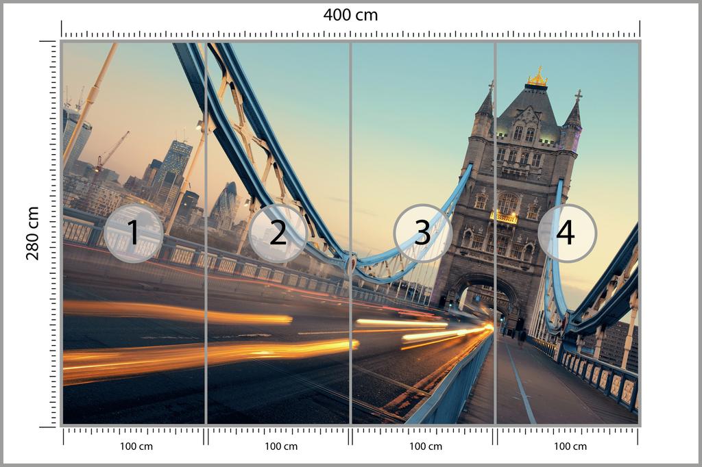 Photomural London Tower Bridge  Structural Vinyl 400x280