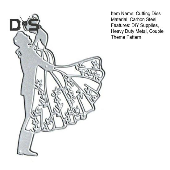 Valentine's Day Couple Metal Cutting Dies DIY Arts Crafts Scrapbooking Wedding Greeting Card Decoration Carbon Steel Embossing Templates Stencils