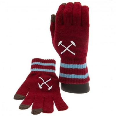 Childrens/Kids Knitted Crest Touch Gloves