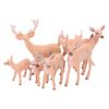 6pcs Small Deer Cake Topper Lifelike Woodland Animal Figurines  Christmas Scene