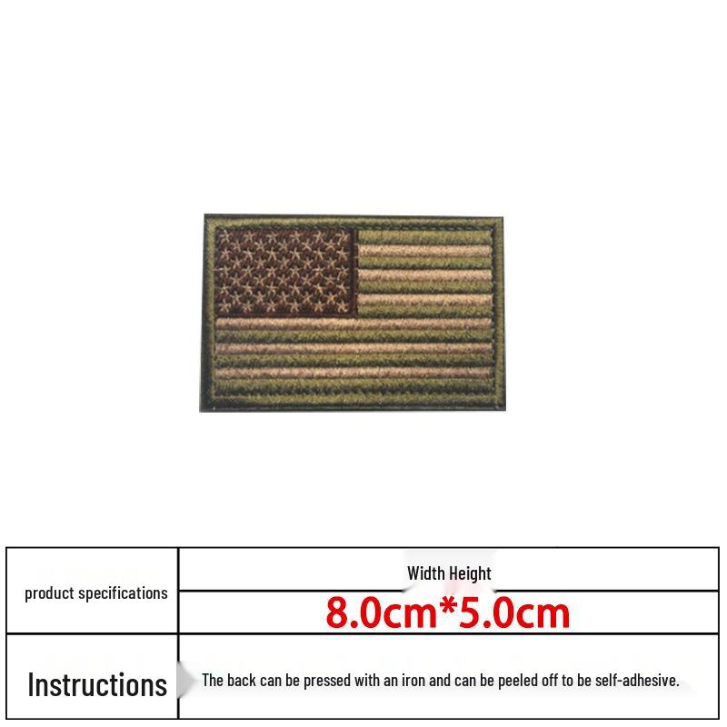 Velcro American Flag Embroidered Backpack Patch - Outdoor Stars & Stripes Badge