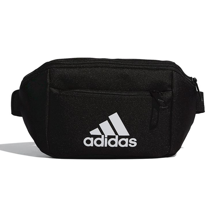 Adidas Logo Badge Polyester Fabric Waist Bag Regular Unisex Couple Unisex waist bag Black ED6876 Black