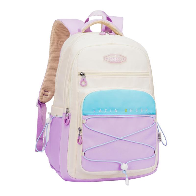 Fashion Schoolbag for Boys and Girls, Junior High School Students, High School Students, Contrasting Colors, Lightweight, Large-capacity Backpack