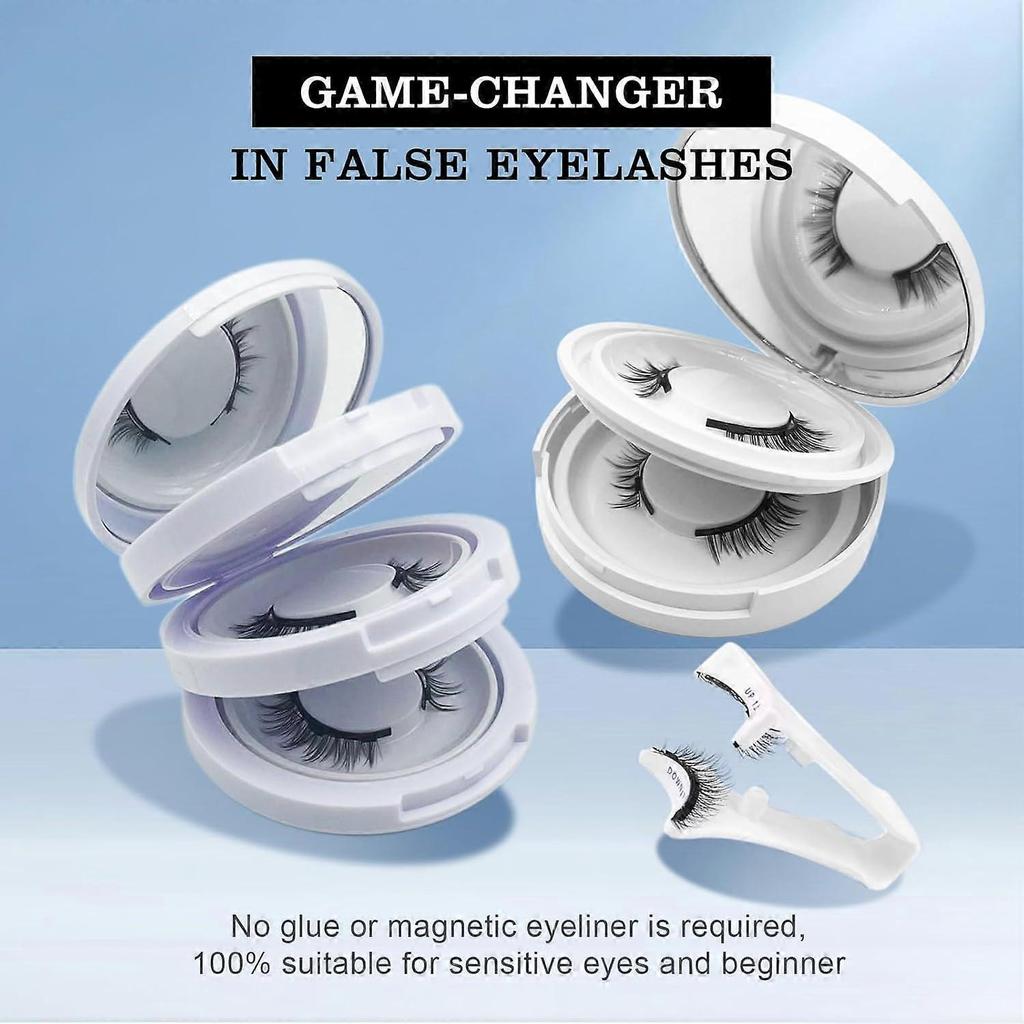 Magnetic Eyelashes, Magnetic Eyelashes with Applicator, 2025 New Upgraded Version Magnetic Eyelashes, Natural Look, Reusable Soft Eyelashes Set