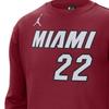 Jordan X NBA Kollaboration Miami Rundhals Bequemer Pullover Buchstaben Langarm Sweatshirt Herren Sweatshirt Rot DN9823-608
