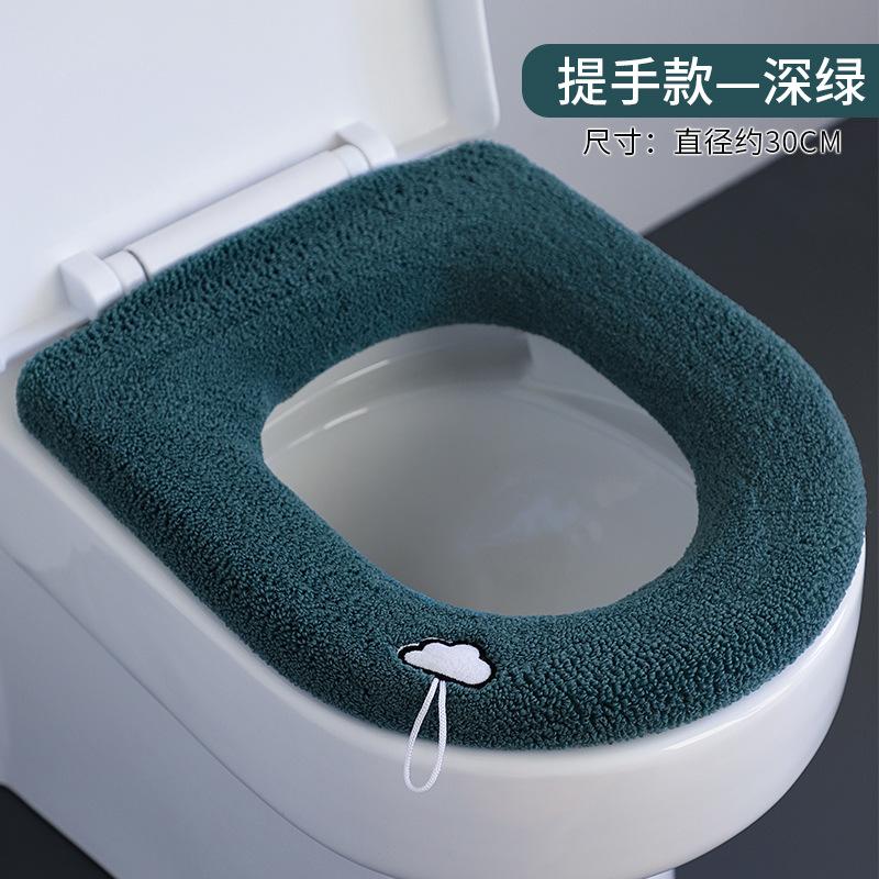 

Toilet Cushion Household Winter Thickened Plush Toilet Cover All Seasons Universal Plush Toilet Cover #3079
