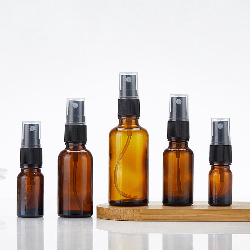 Amber Glass Light-Blocking Spray Bottle (5-100ml) - Essential Oil, Cosmetic, Perfume Uses