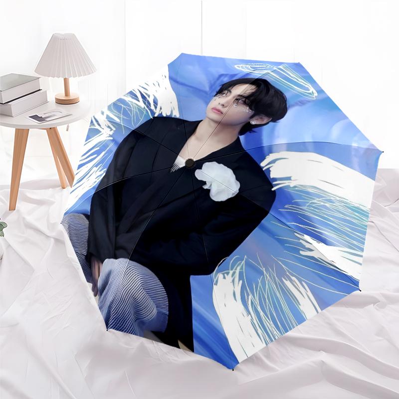 Printed Min YoongiPrinted Folding Umbrella,Outdoor,Leisure,And Travel Umbrella,Durable Umbrella Fabric,Birthday And Holiday Gift