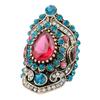 Vintage  European Retro Ethnic Style Full of Inlaid Zircon Women's Fashion Personalized Ring Jewelry Fashion Accessories New
