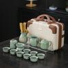 Ge kiln opening kung fu tea set, business gift set, gift box, office meeting guests, making teapots for customers