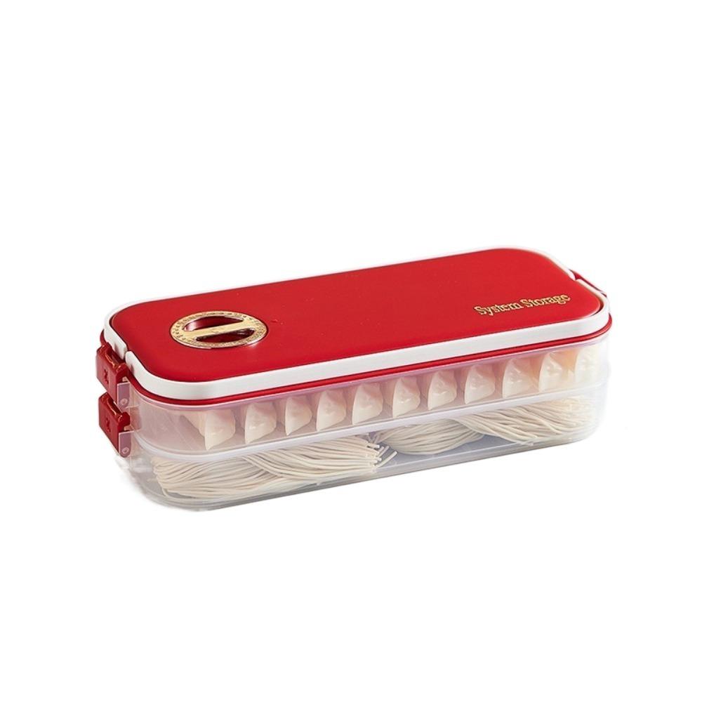 Plastic Dumpling Box Multi-Layer Transparent Food Egg Frozen Box Sealed Large Capacity Wonton Fresh-Keeping Organizer for Home