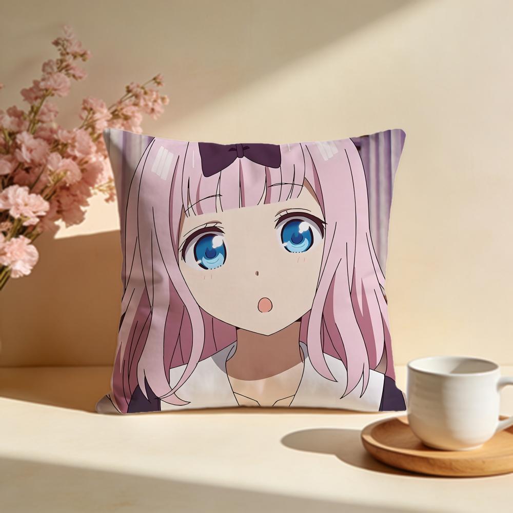 Stylish KKaguyasama Love Is Warable Cushion Cover Stylish Washable Pillow Cover Ideal for Couch Bedroom Car Decoration