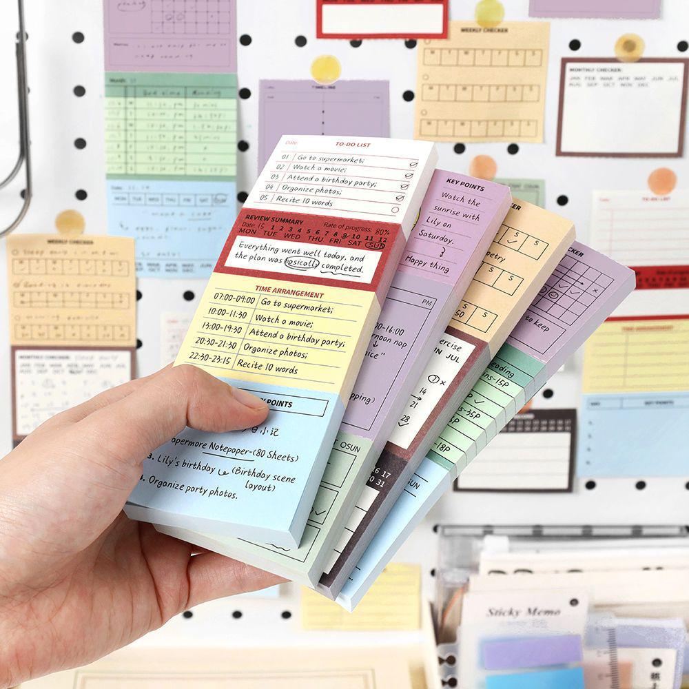 PaperMore Writable Sticky Notes: Life Essays Series for Simple Plans, Memos, and Lists